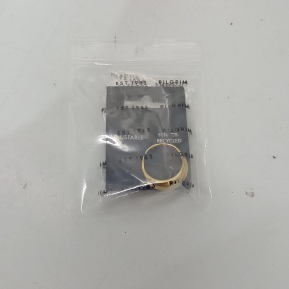 PILGRIM ORIT RECYLCED ADJUSTABLE SIZE RING - SIZE 5- 8 - GOLD PLATED - brand new - Picture 5 of 8